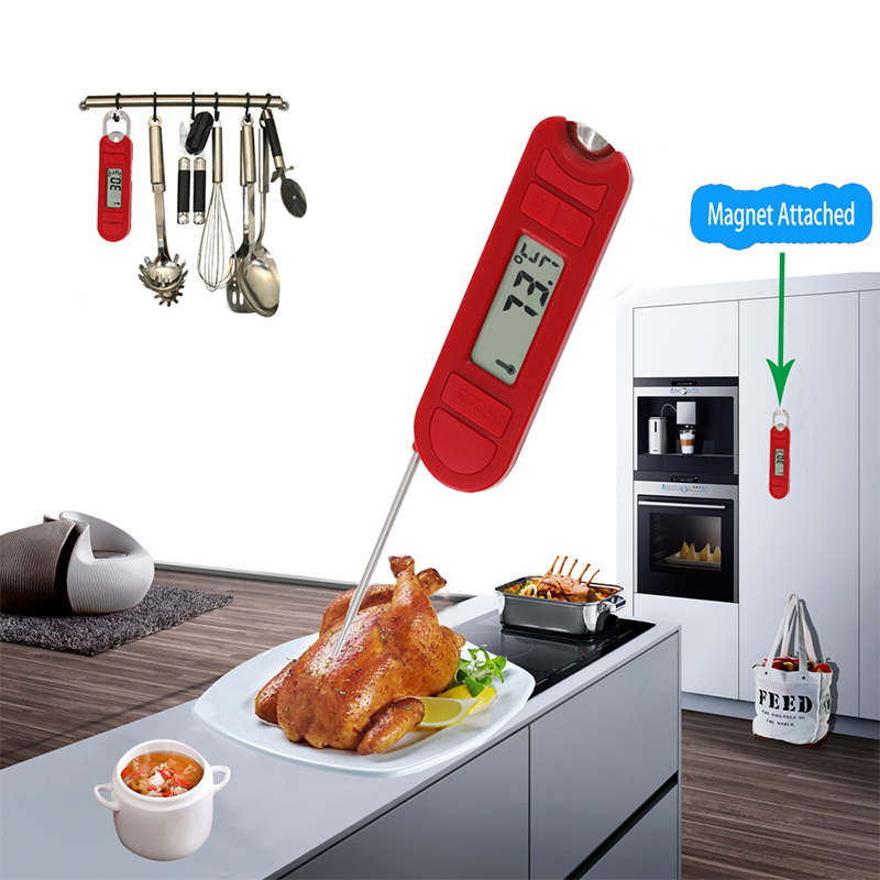2019 Kitchen Tools Red Digital Food Meat Termometer Cooking BBQ Grill