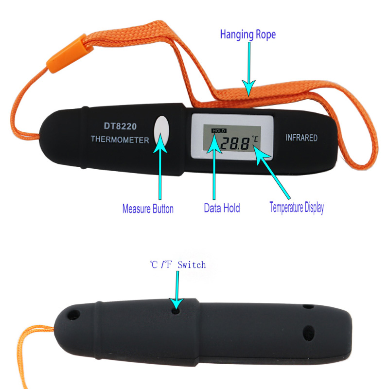 Tillverkning Infraröd penna termometer Mini bärbar kontaktfri termometer