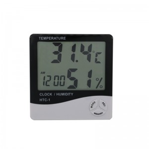 Digital trådlös inomhus Auttomatic Hygrometer Utomhustermometer Trådlös temperatur- och luftfuktighetsmonitor med benstativ