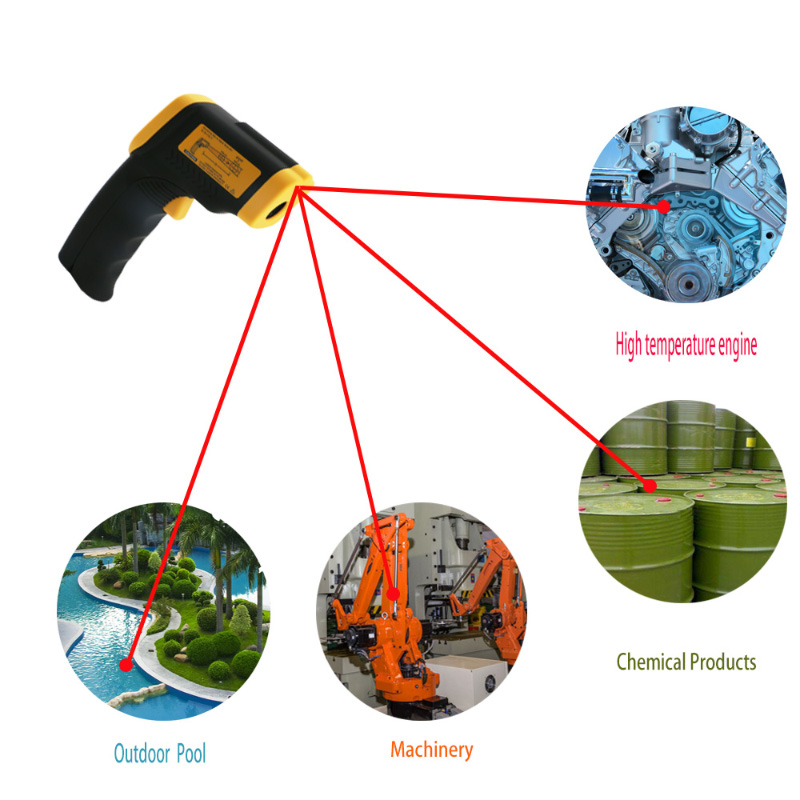 -50 ~ 380 Infraröd industriell termometer med hög noggrannhet
